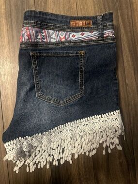lei Ashley Lowrise Jeans Blue Y2K Size 17 Aztec detail